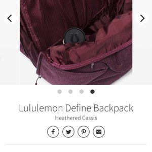 Lululmon define purple backpack